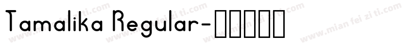 Tamalika Regular字体转换